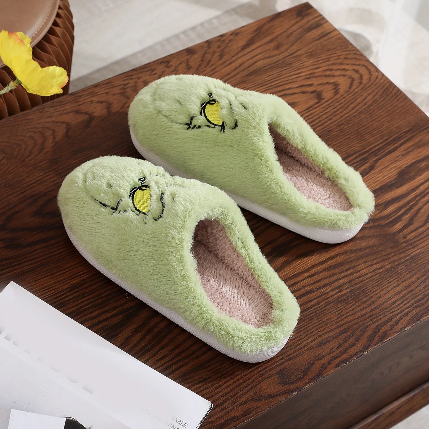 The Green Meanie Christmas Plush Slippers